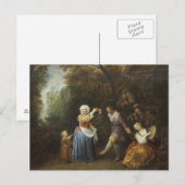 Watteau, Jean-Antoine Art Briefkaart (Voorkant / Achterkant)