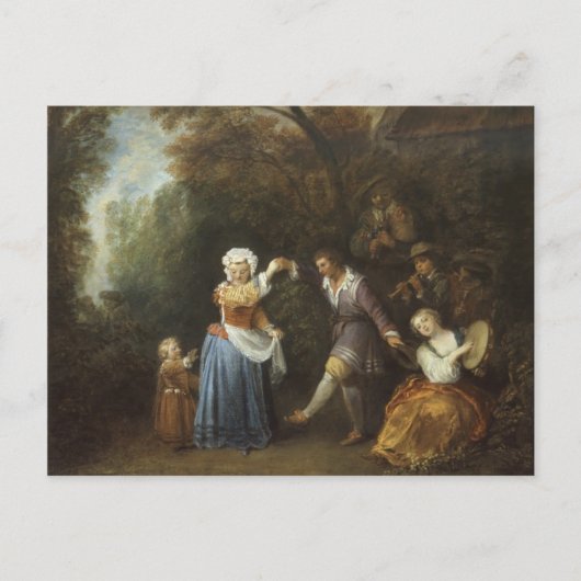 Watteau, Jean-Antoine Art Briefkaart (Voorkant)