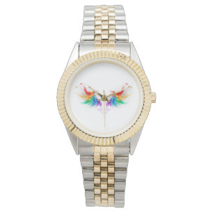Wattebol Regenboog Vleugels Horloge