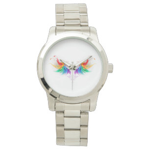Wattebol Regenboog Vleugels Horloge