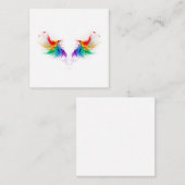 Wattebol Regenboog Vleugels Informatiekaartje (Voorkant / Achterkant)