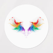 Wattebol Regenboog Vleugels Labels (Design 2)