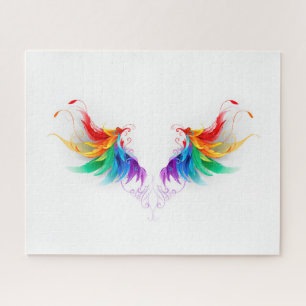 Wattebol Regenboog Vleugels Legpuzzel