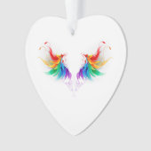 Wattebol Regenboog Vleugels Ornament (voorkant)