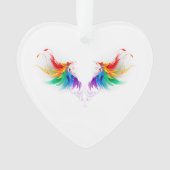 Wattebol Regenboog Vleugels Ornament (voorkant)