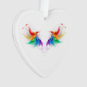 Wattebol Regenboog Vleugels Ornament (voorkant)