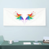Wattebol Regenboog Vleugels Spandoek (Beurs)