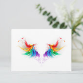 Wattegen Regenboog Vleugels Kaart (Staand voorkant)