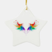 Wattegen Regenboog Vleugels Keramisch Ornament (Achterkant)