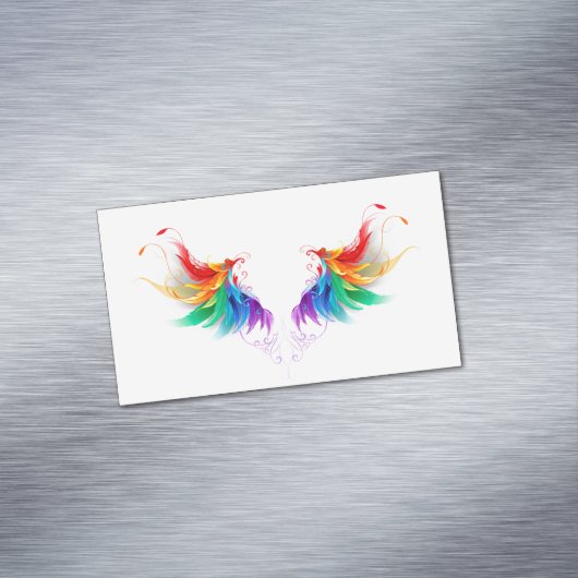 Wattegen Regenboog Vleugels Magnetisch Visitekaartje (Voorbeeld)