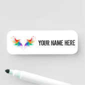 Wattegen Regenboog Vleugels Naamplaatje (In situ)