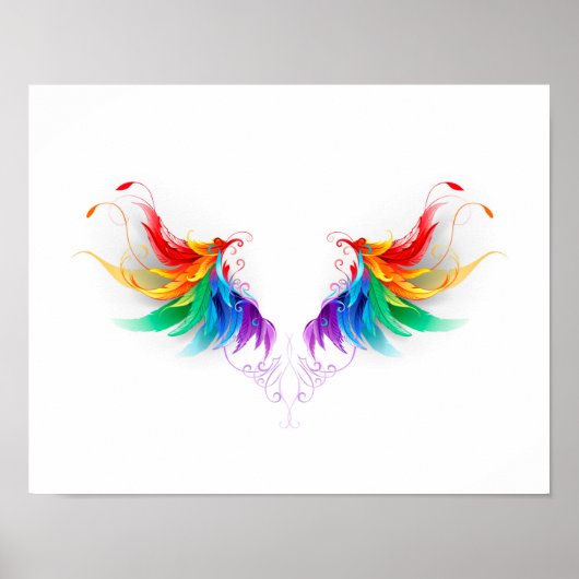 Wattegen Regenboog Vleugels Poster (Voorkant)