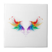 Wattegen Regenboog Vleugels Tegeltje (Voorkant)