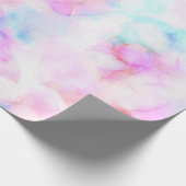 Wattekleuren Waterverf Glam Verjaardagsfeest Cadeaupapier (Hoek)