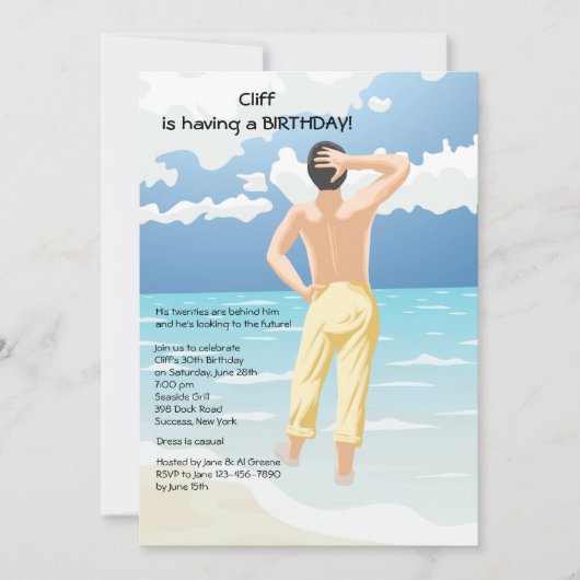 Watten in het Zee Uitnodiging (Voorkant)