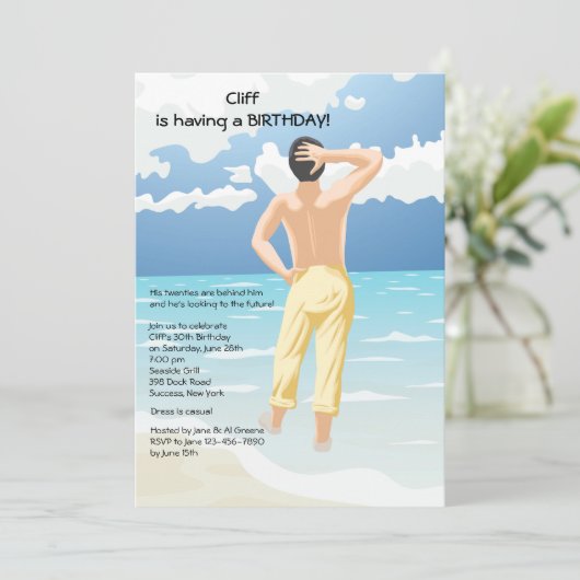 Watten in het Zee Uitnodiging (Staand voorkant)