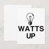 WATTEN OP LICHTE BULB - Kopiëren Bedankkaart (Voorkant / Achterkant)