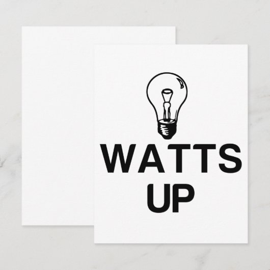 WATTEN OP LICHTE BULB - Kopiëren Bedankkaart (Voorkant / Achterkant)