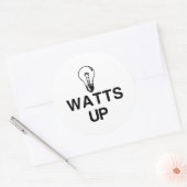 WATTEN OP LICHTE BULB - Kopiëren Ronde Sticker (Envelop)