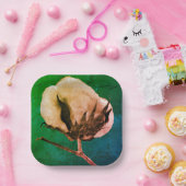 wattenbolletje papieren bordje (Feest)