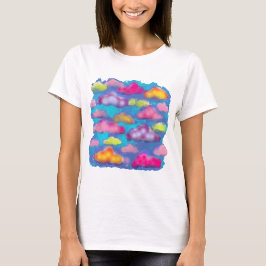 Wattenfloc Wolken Grafisch T-shirt (Voorkant)