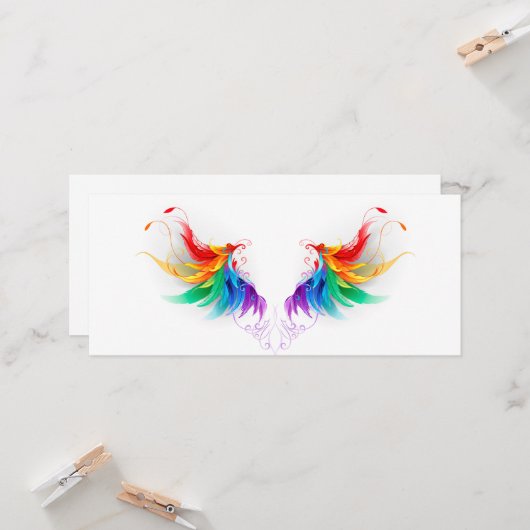 Watteuze Regenboogvleugels Kaart (Voorkant / Achterkant in situ)
