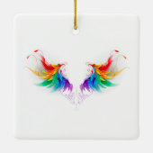 Watteuze Regenboogvleugels Keramisch Ornament (Achterkant)