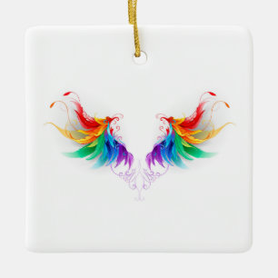 Watteuze Regenboogvleugels Keramisch Ornament