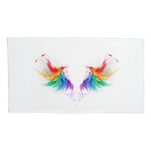 Watteuze Regenboogvleugels Kussensloop (Achterkant-Rechts)