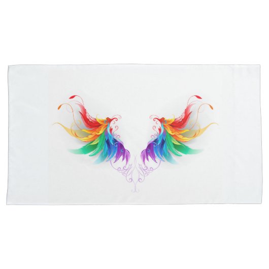 Watteuze Regenboogvleugels Kussensloop (Voorkant-Rechts)