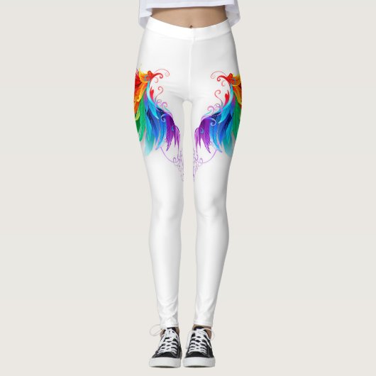Watteuze Regenboogvleugels Leggings (Voorkant)