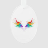 Watteuze Regenboogvleugels Ornament (voorkant)