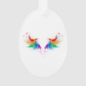 Watteuze Regenboogvleugels Ornament (achterkant)