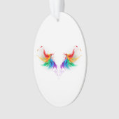 Watteuze Regenboogvleugels Ornament (voorkant)