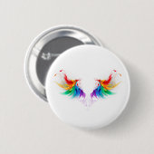 Watteuze Regenboogvleugels Ronde Button 5,7 Cm (Voorkant /achterkant)