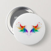 Watteuze Regenboogvleugels Ronde Button 7,6 Cm (Voorkant /achterkant)