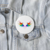 Watteuze Regenboogvleugels Ronde Button 7,6 Cm (In situ)