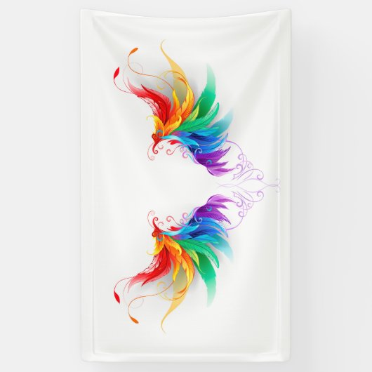 Watteuze Regenboogvleugels Spandoek (Verticaal)