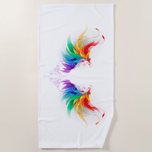 Watteuze Regenboogvleugels Strandlaken (Voorkant)