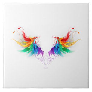 Watteuze Regenboogvleugels Tegeltje