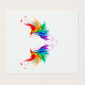 Watteuze Regenboogvleugels Visitekaartje (Buitenkant ongevouwen)