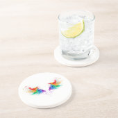 Watteuze Regenboogvleugels Zandsteen Onderzetter (Zijkant)