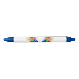 Watteuze Regenboogvleugels Zwarte Inkt Pen