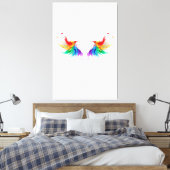 Wattevleugels in Regenboogkleuren Canvas Afdruk (Insitu (Slaapkamer))