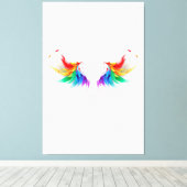 Wattevleugels in Regenboogkleuren Canvas Afdruk (Insitu (Houten vloer))