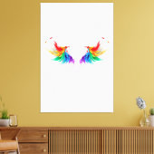 Wattevleugels in Regenboogkleuren Canvas Afdruk (Insitu (Woonkamer))