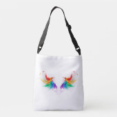 Wattevleugels in Regenboogkleuren Crossbody Tas (Achterkant)