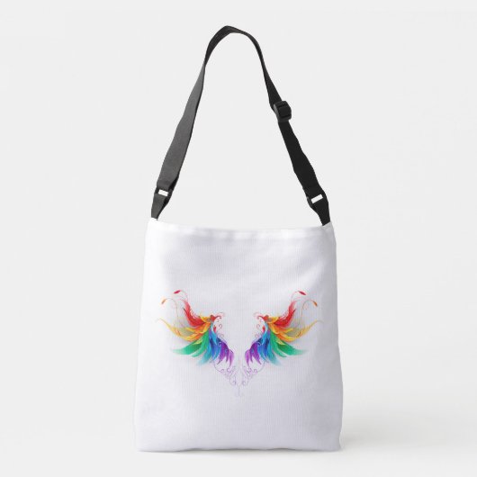 Wattevleugels in Regenboogkleuren Crossbody Tas (Achterkant)
