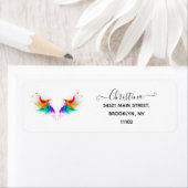 Wattevleugels in Regenboogkleuren Etiket (Insitu)