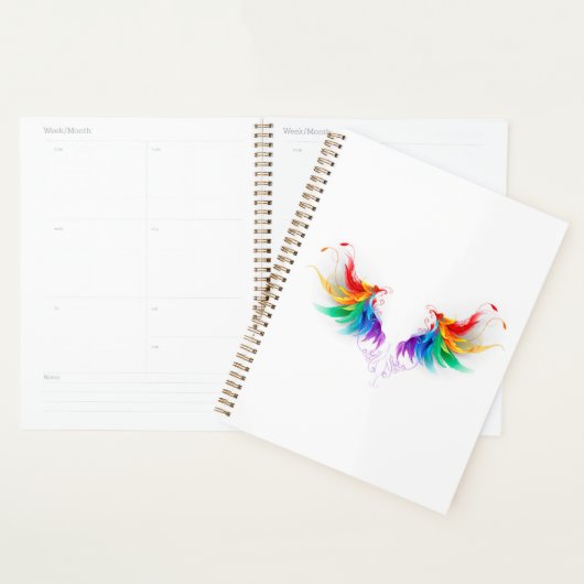 Wattevleugels in Regenboogkleuren Planner (Display)